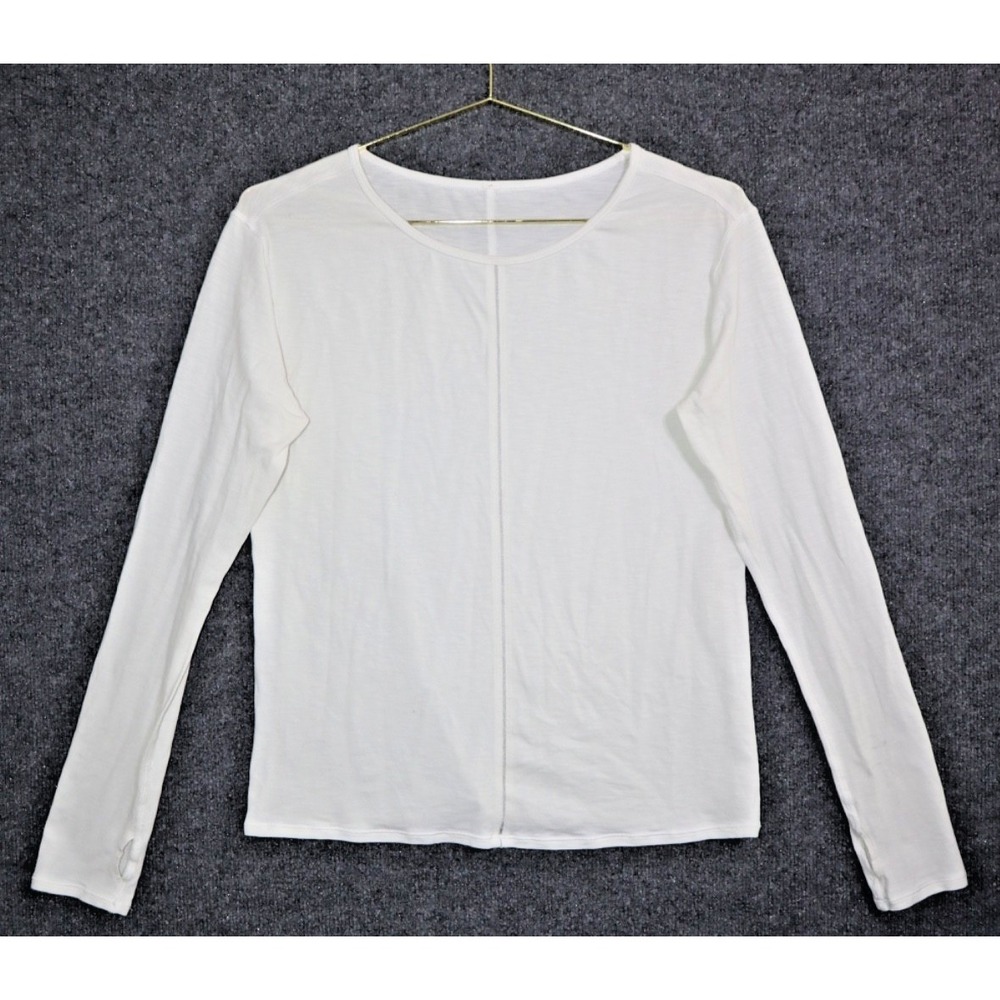Lululemon Shirt Women 8 Off White Regular Fit Long Sleeve Pullover Athleisure